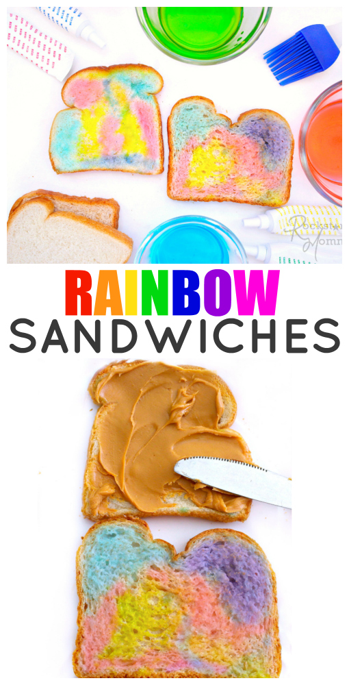 Rainbow Sandwiches - FUN edible craft for kids! The Rockstar Mommy