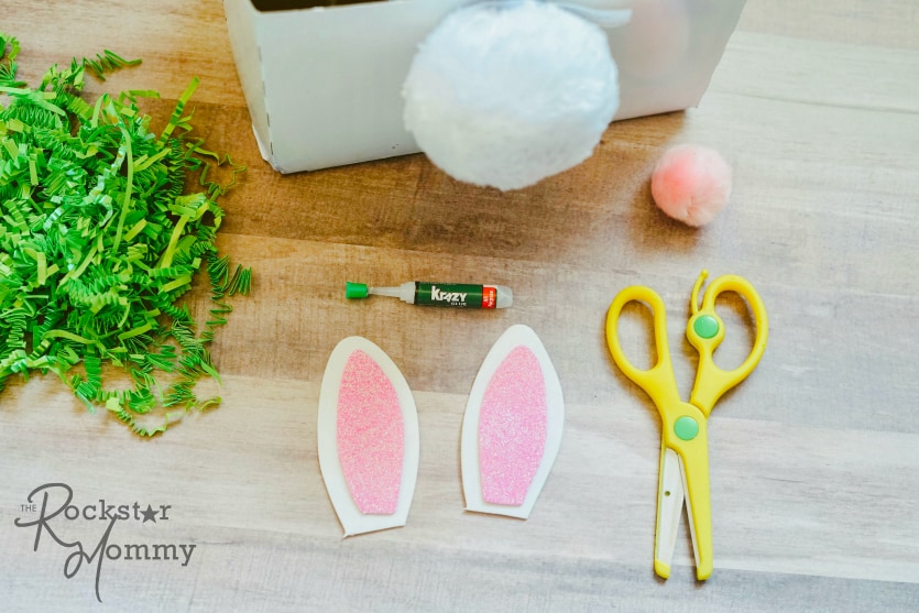 Easter Bunny Brew Gift - bunny ears put together with glue -