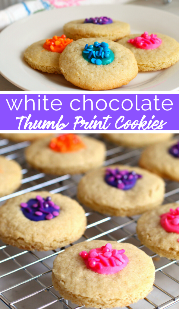 White Chocolate Thumbprint Cookies recipe from The Rockstar Mommy