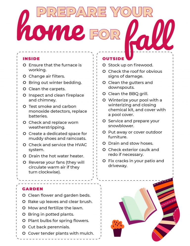 How to Prepare your Home for Fall (free printable)