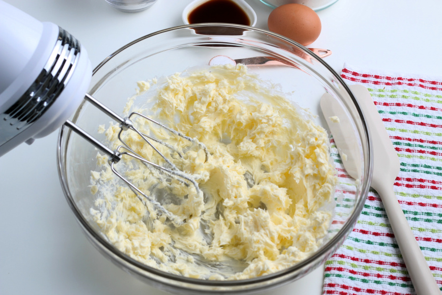 butter whipped in a mixing bowl