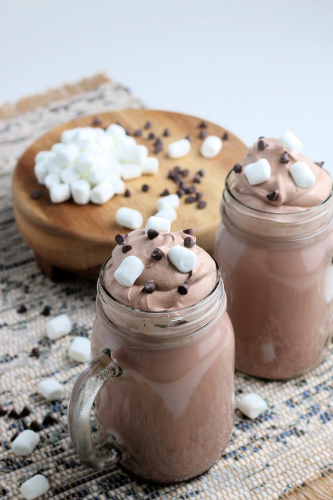 Two cups of Whipped Hot Chocolate 
