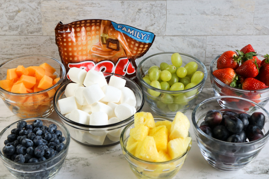 ingredients for fruit platter
