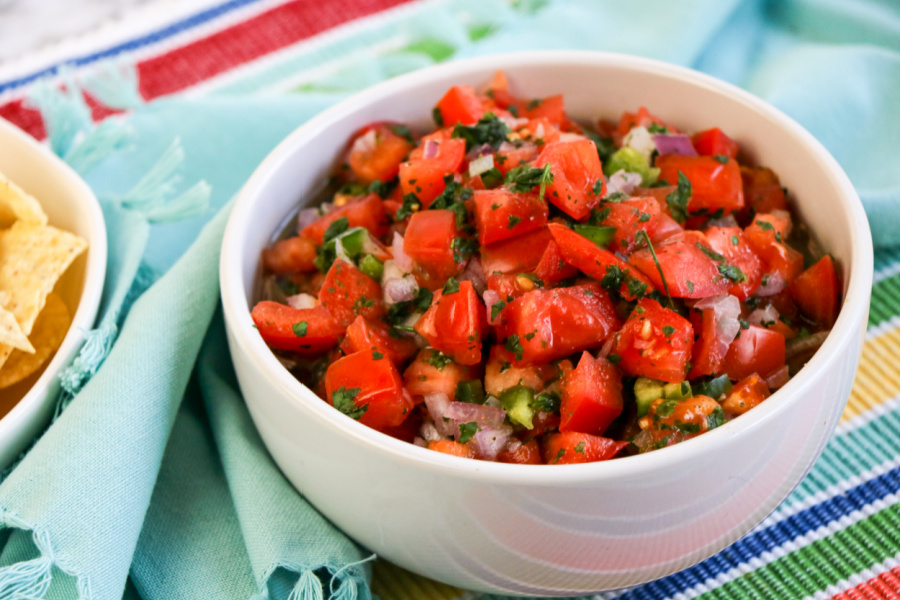 fresh salsa in a bowl
