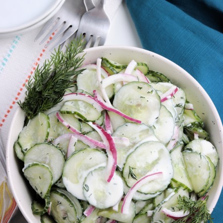 Creamy Cucumber Salad - The Rockstar Mommy