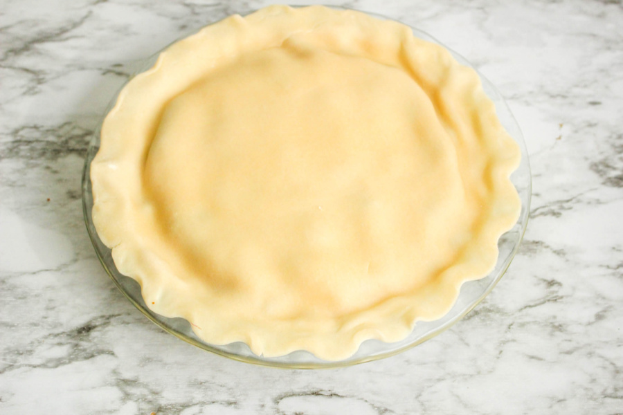 top pie crust added to top