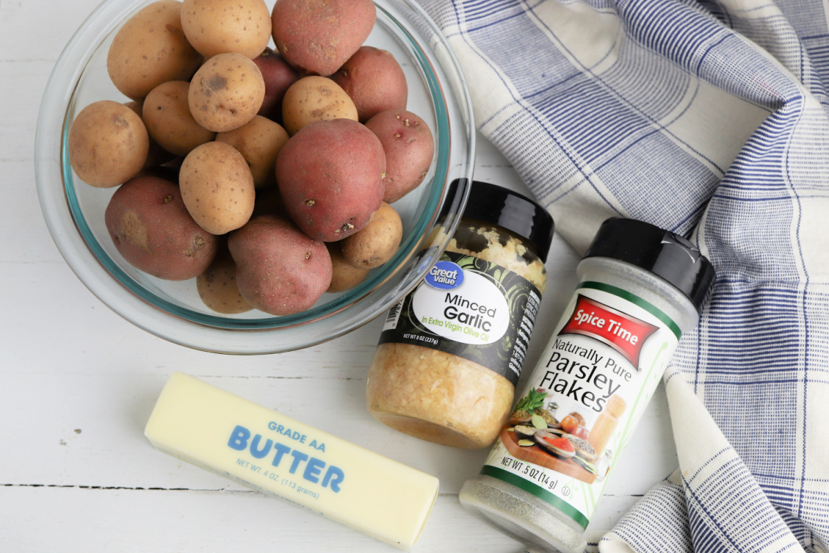 ingredients for Mini Hasselback Potatoes 