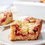 Cherry Coffee Cake on a plate