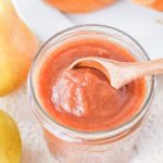 Slow Cooker Pear Butter in a jar