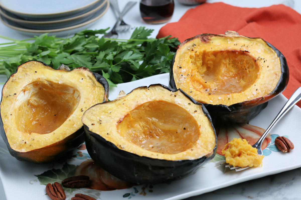 baked squash on plate