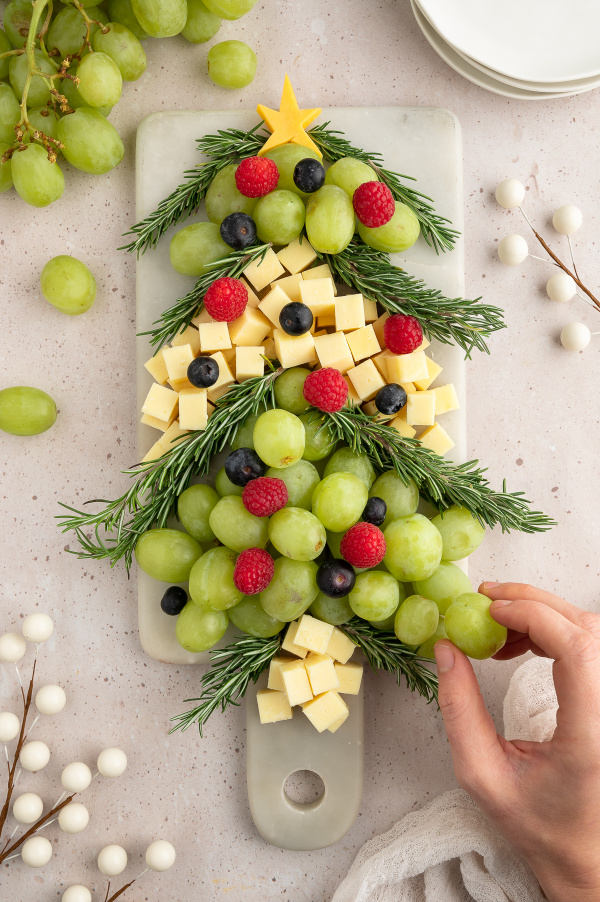 Festive Christmas Tree Cheese Board