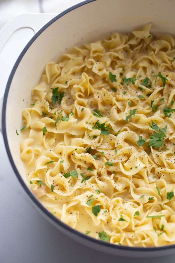 Cafeteria Noodles in a pot