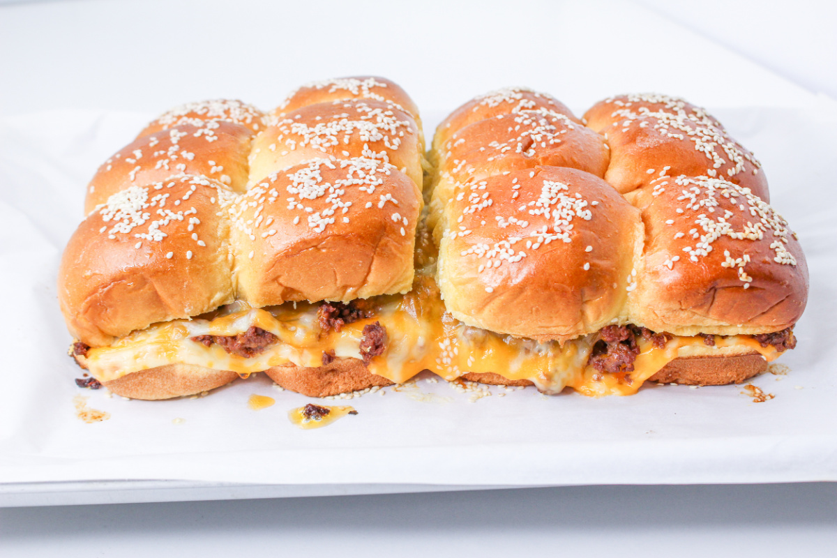 Ground Beef Sliders  on a plate