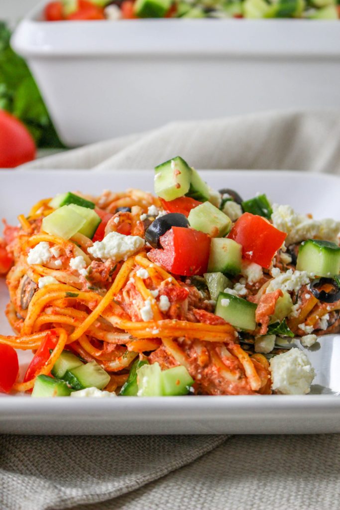 Spaghetti With Rocks Greek Spaghetti Casserole - The Rockstar Mommy