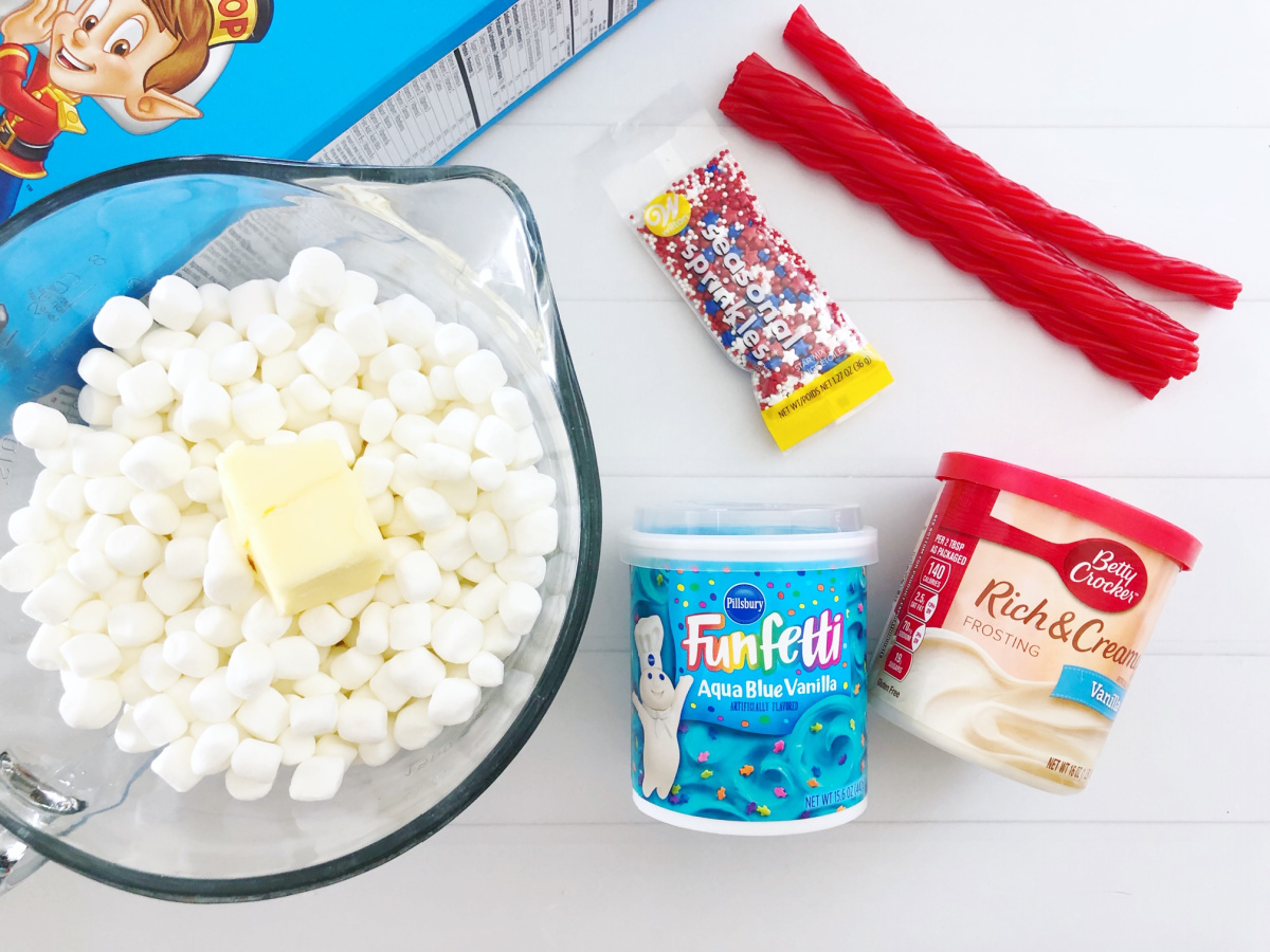 july 4 rice krispie treats