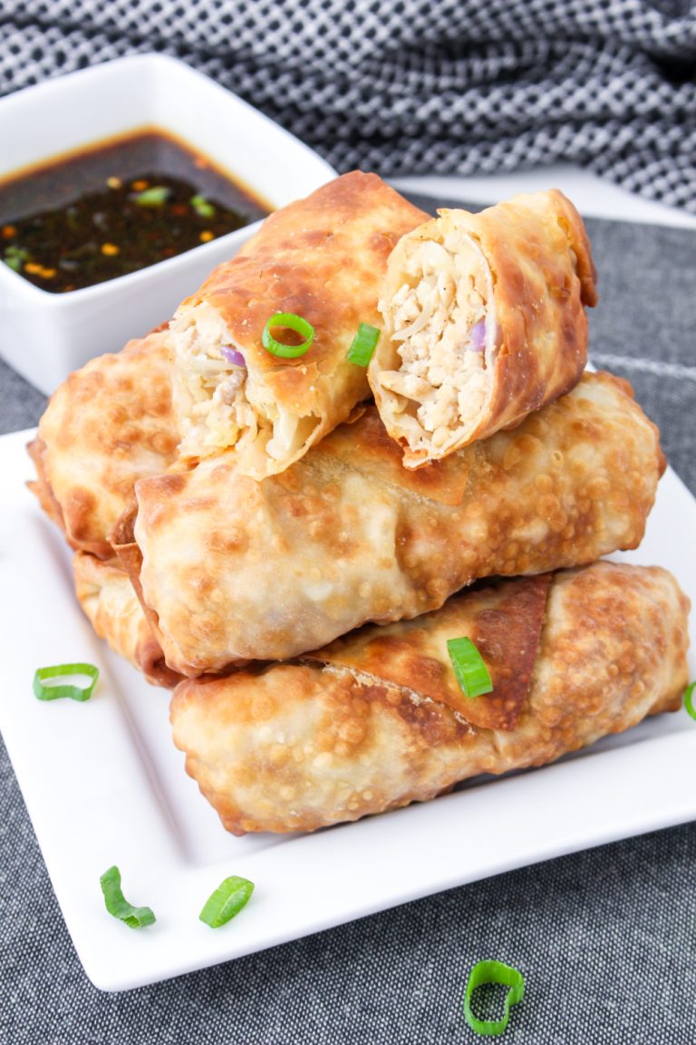Air Fryer Chicken Egg Rolls with Dipping Sauce