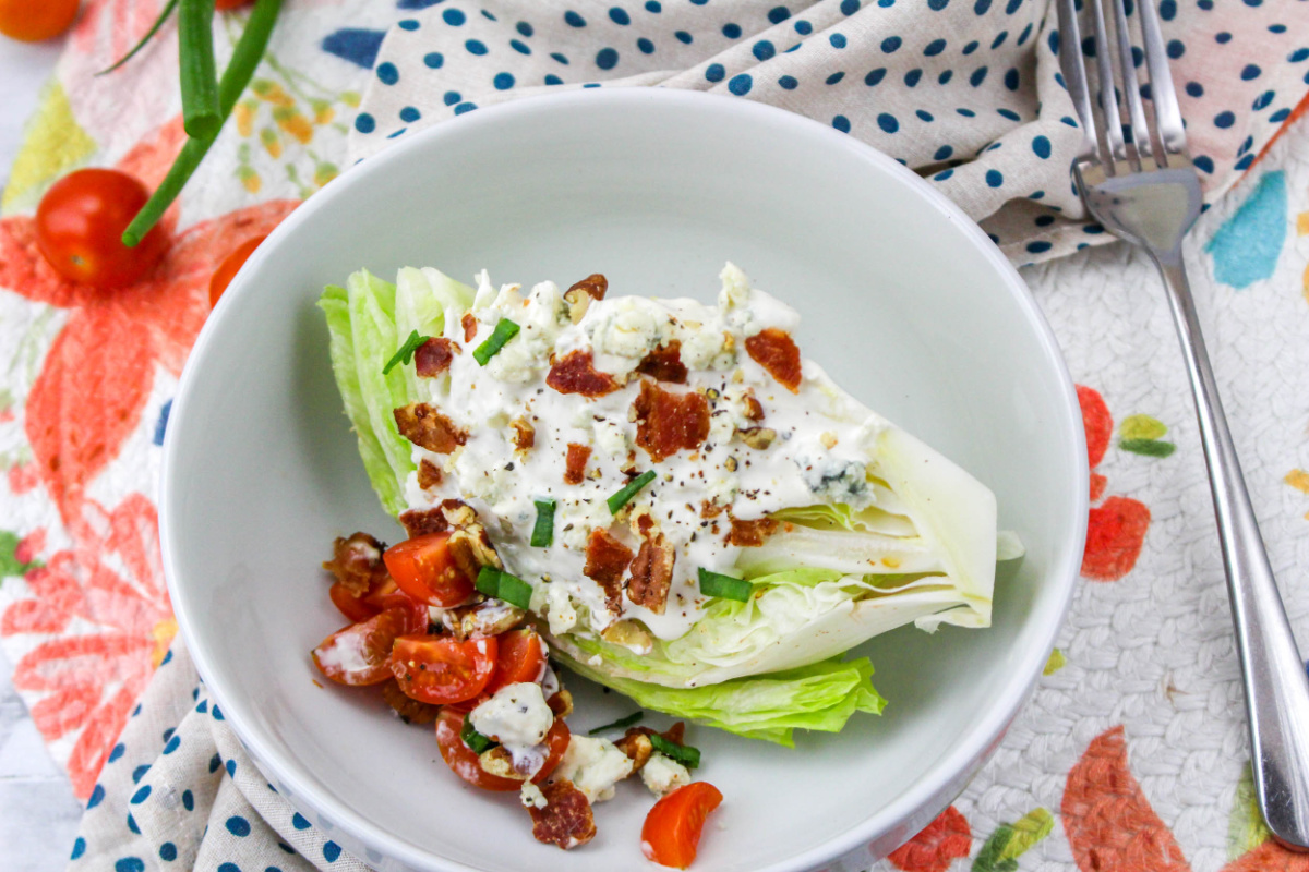 Classic Wedge Salad in a bowl