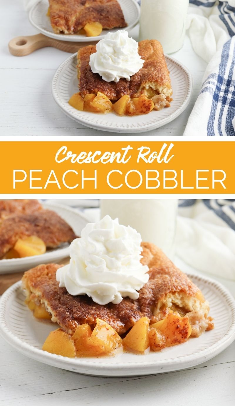 Crescent Roll Peach Cobbler - The Rockstar Mommy