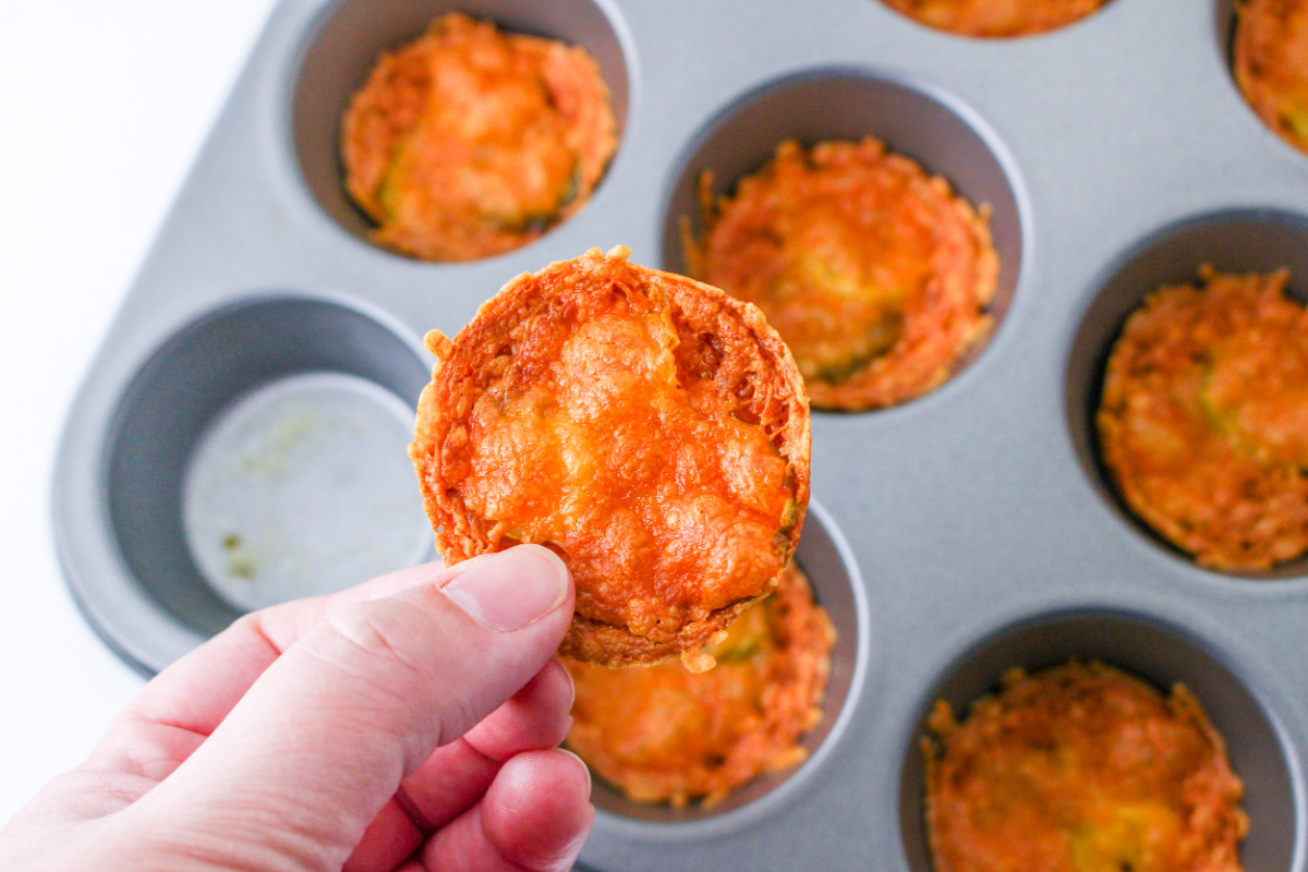 baked Cheesy Baked Pickle Chips