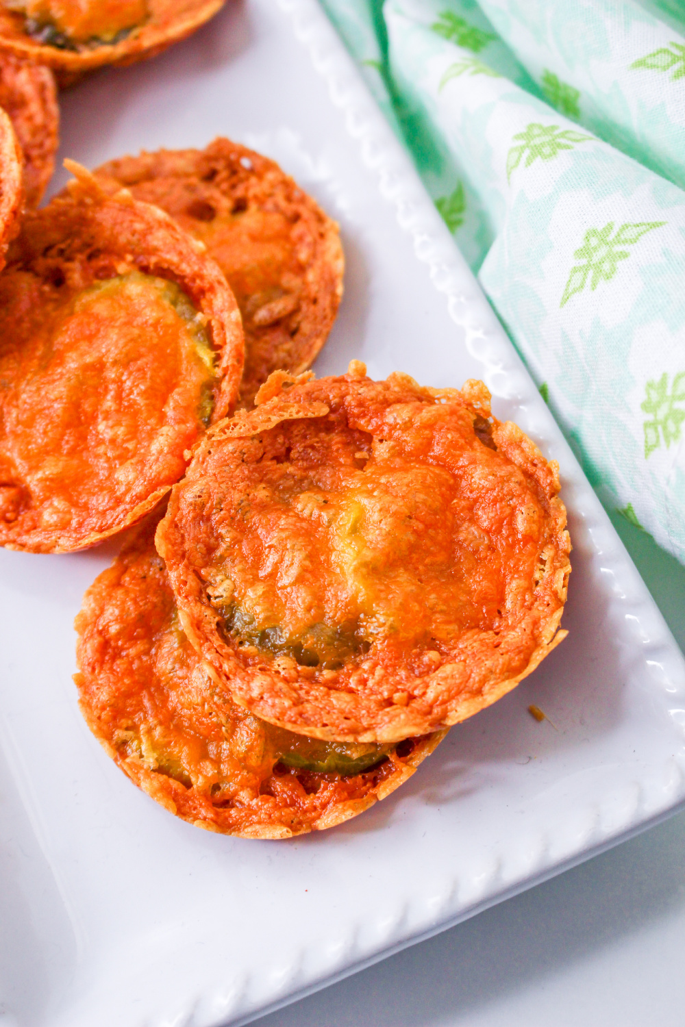 Cheesy Baked Pickle Chips The Rockstar Mommy