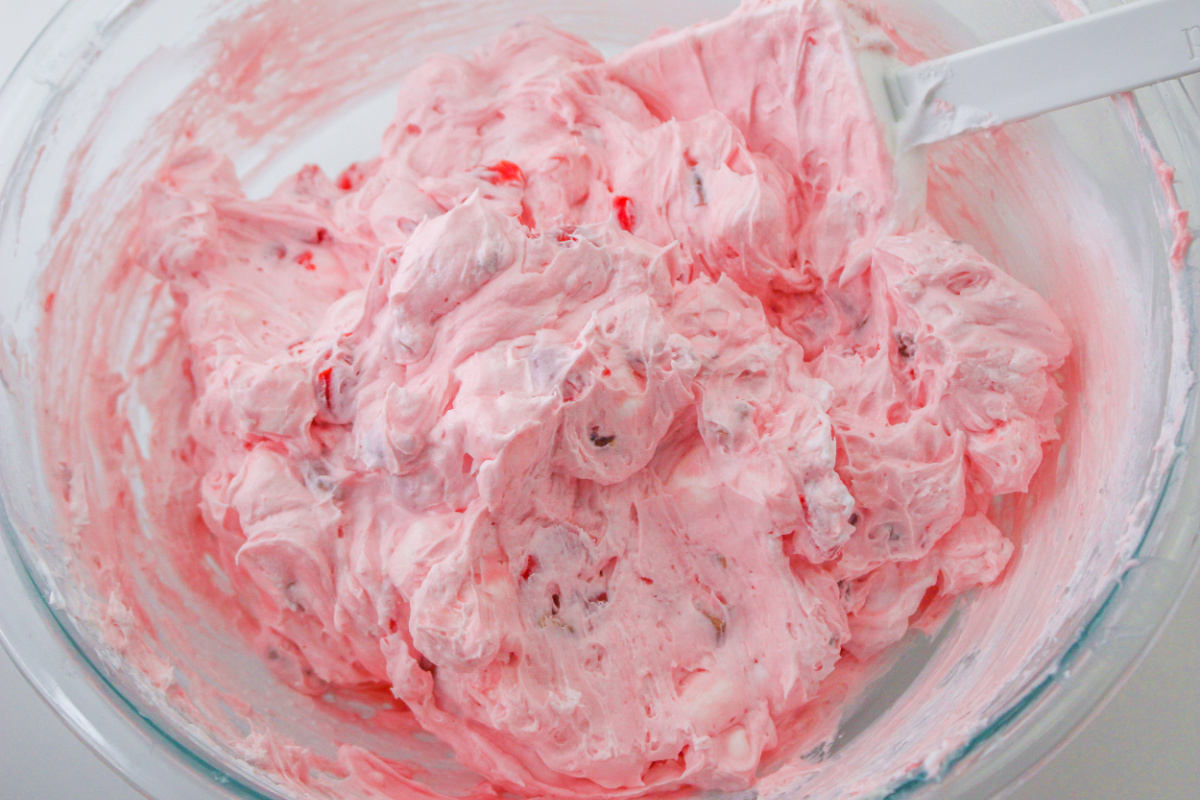 cherry fluff in a bowl