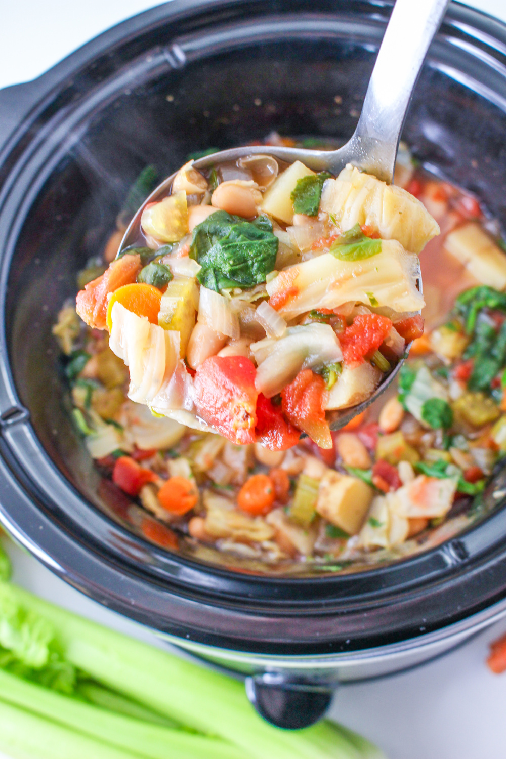 Copycat Carrabba’s Slow Cooker Minestrone in a slow cooker