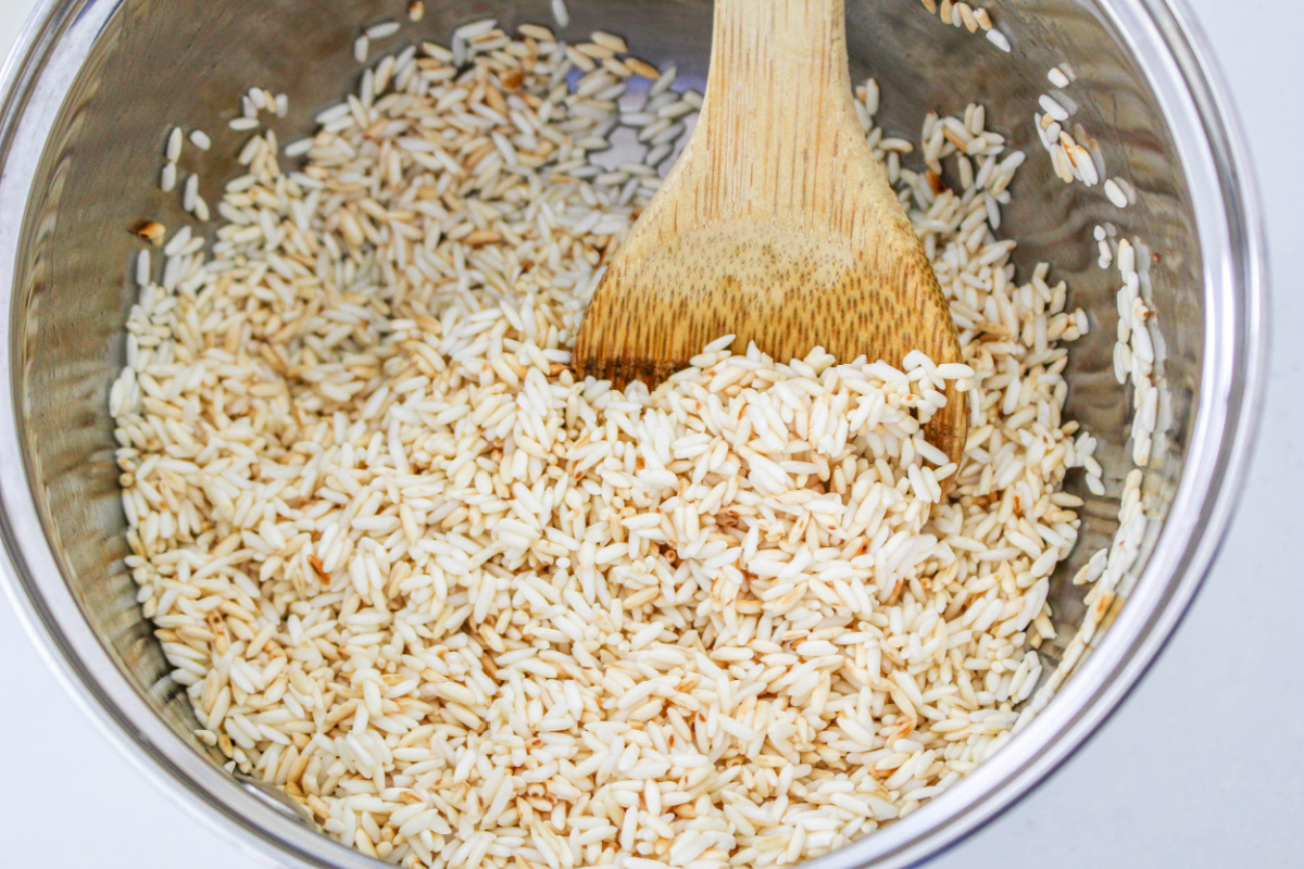 rice in a pot