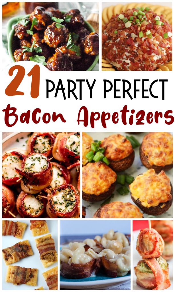 bacon recipe collage with 7 images
