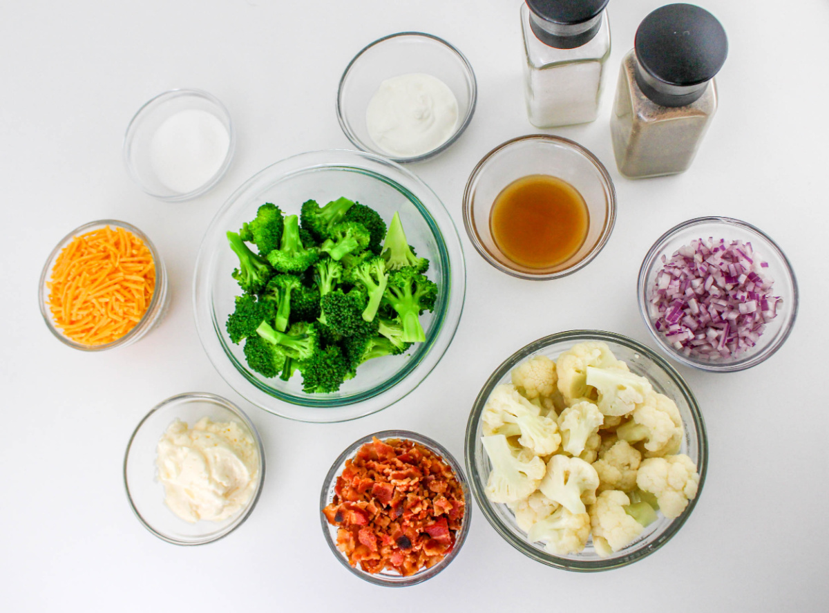 ingredients for Amish Broccoli Salad