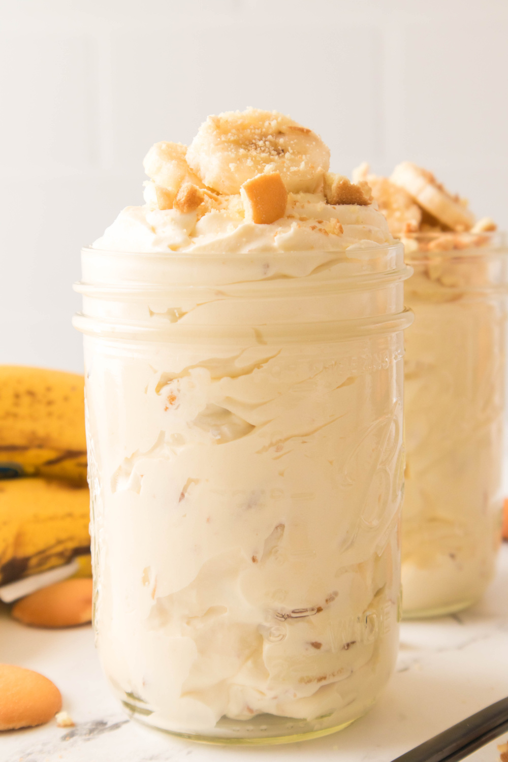 Easy Banana Pudding in jars