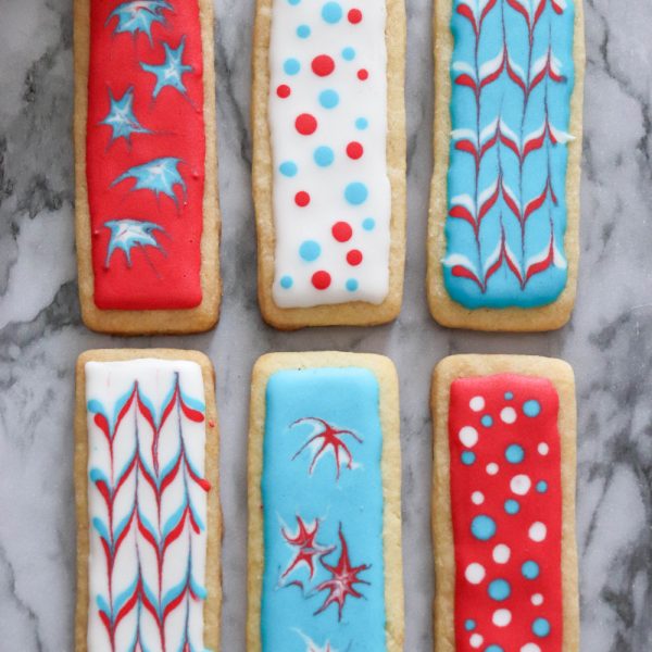 fourth of july sugar cookie with fruit