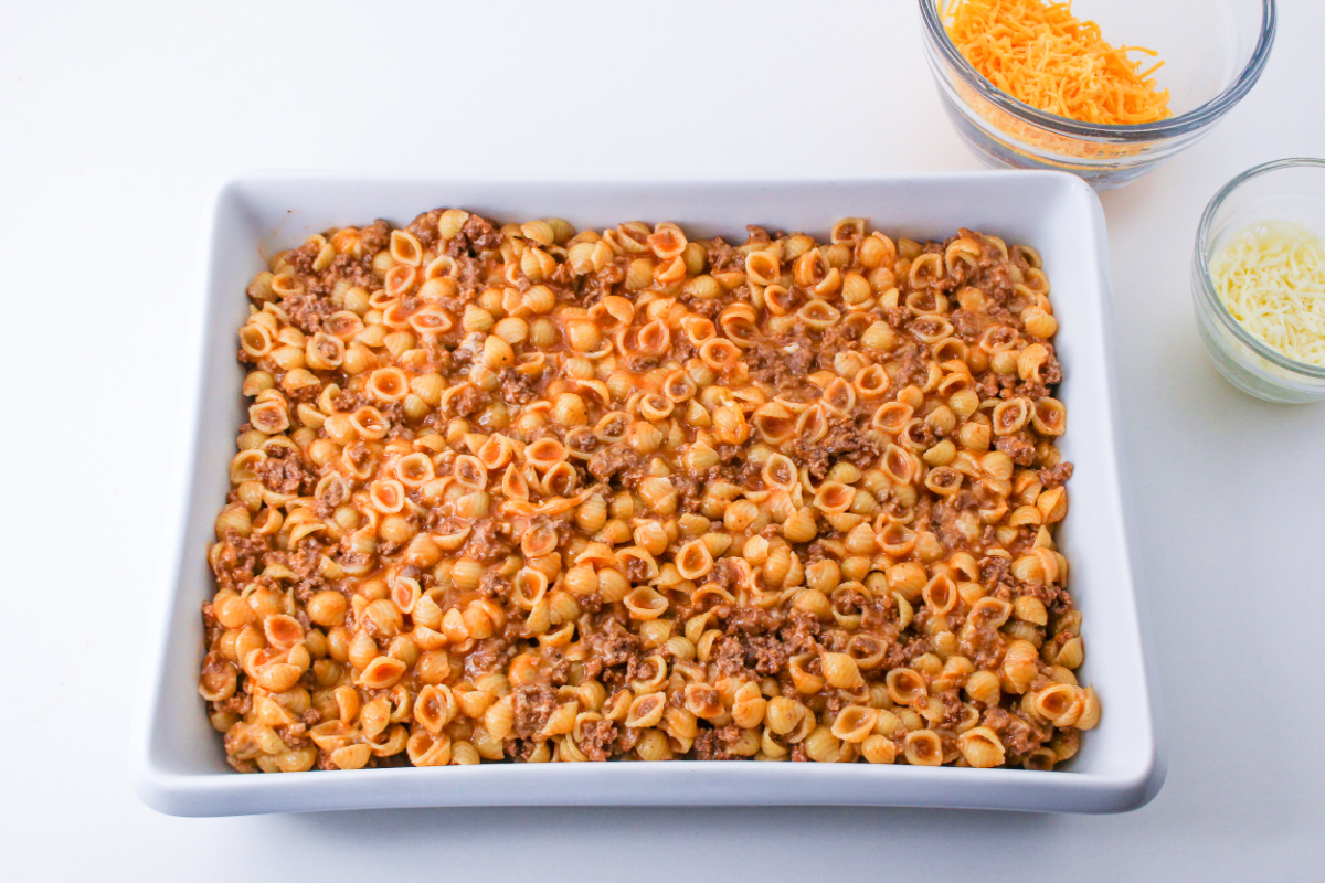 casserole place in baking dish