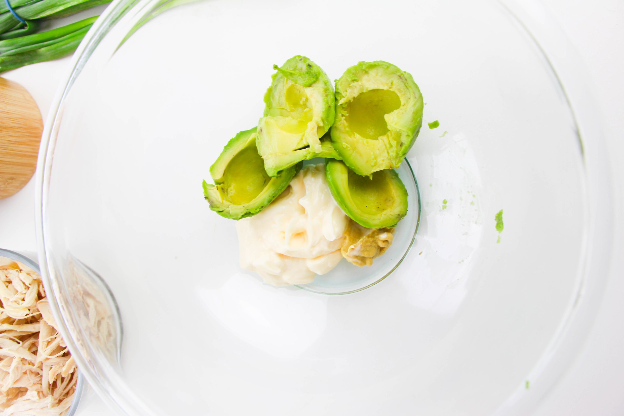 avocado, mayo and mustard in a bowl