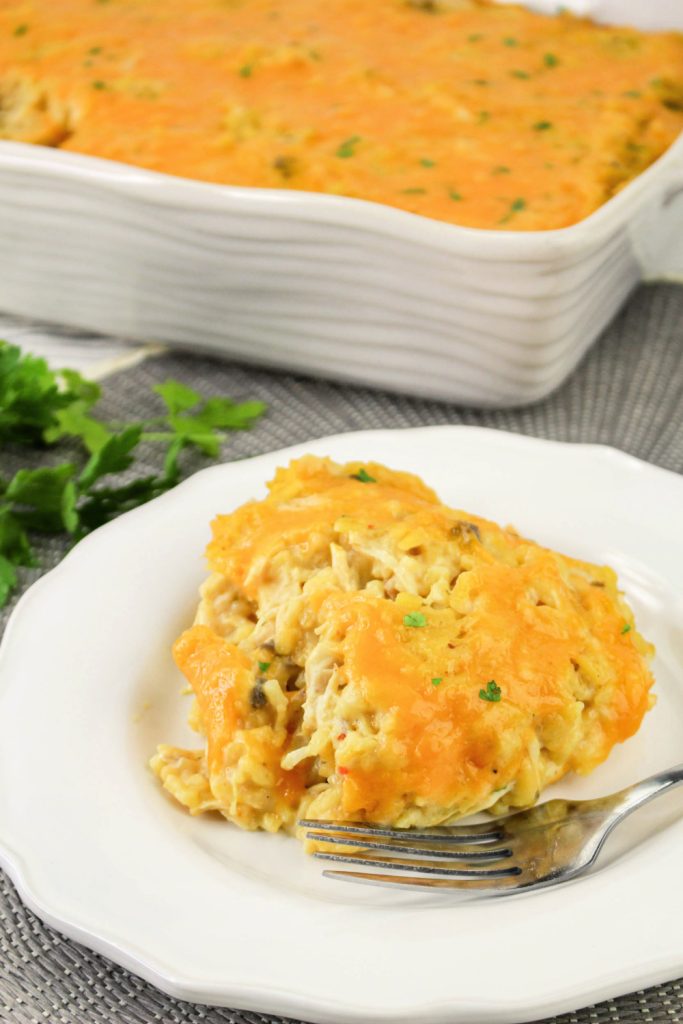 Chicken and Yellow Rice Casserole recipe from The Rockstar Mommy