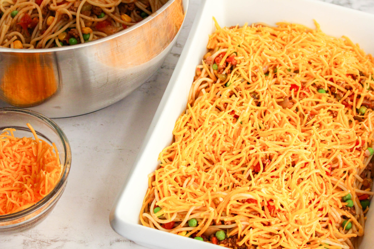 casserole in baking dish