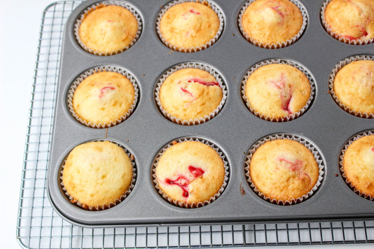 cooked cupcake in muffin tin