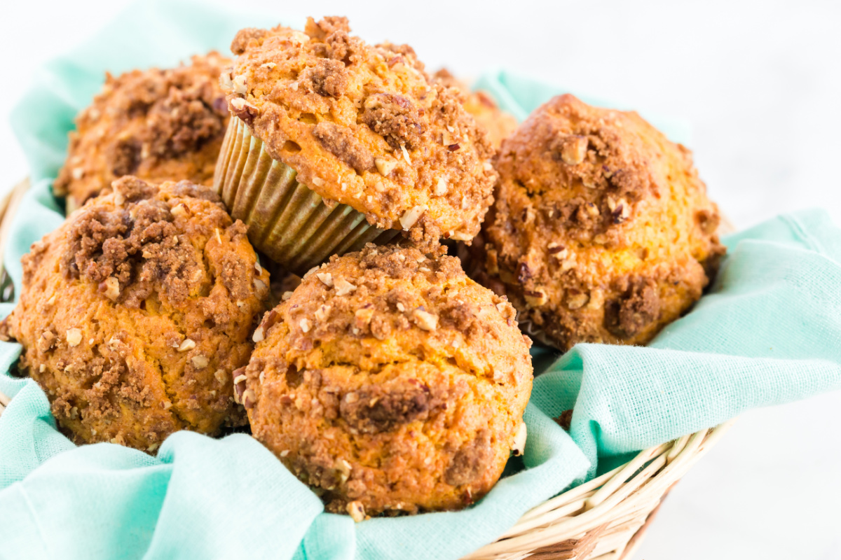 muffins in a basket