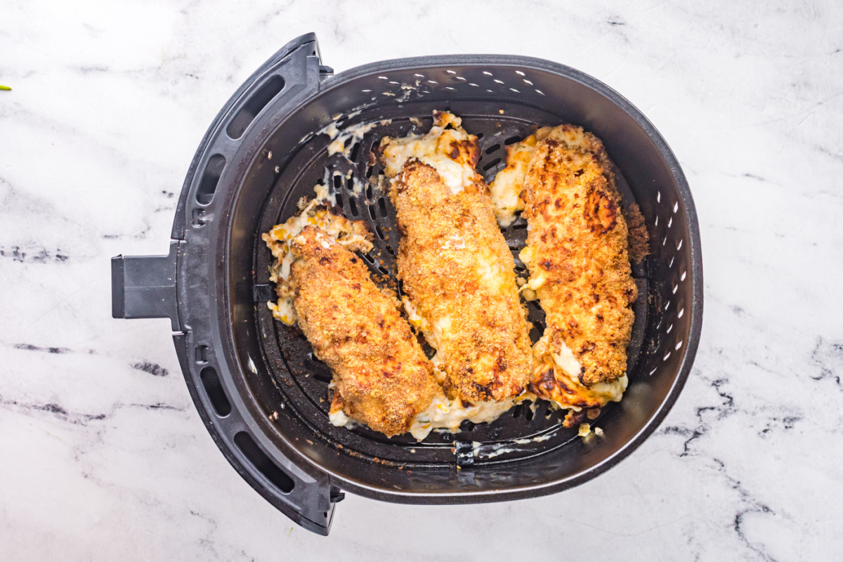 baked chicken rolls in air fryer basket