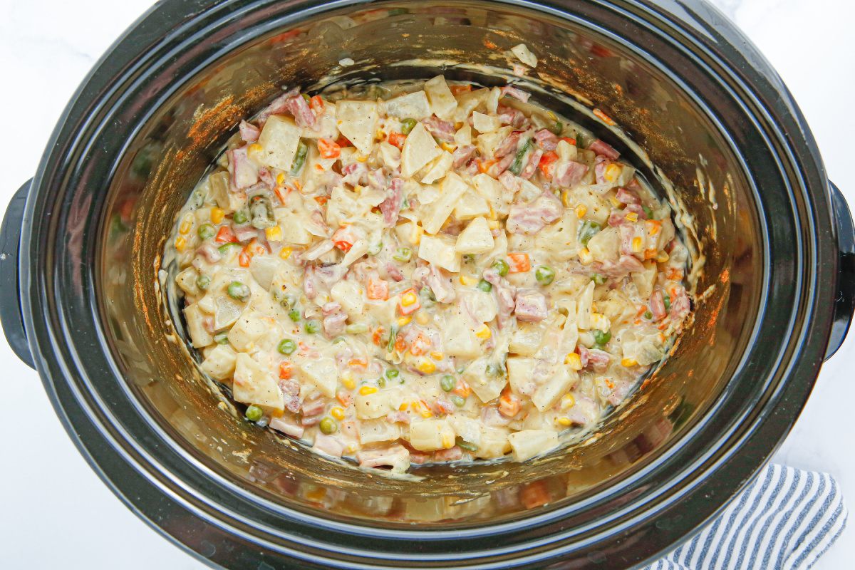 Slow Cooker Ham Pot in a slow cooker