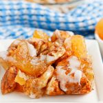 Apple Cinnamon Roll casserole on a plate