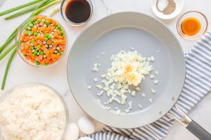 butter, onions and garlic in a pan