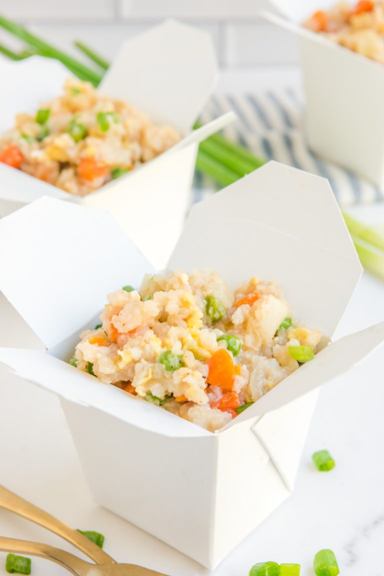 Better Than Take Out Fried Rice in take out containers