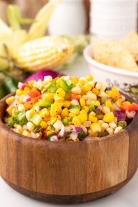 bowl of corn salsa recipe