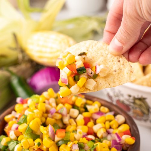 Corn Salsa Recipe in a bowl
