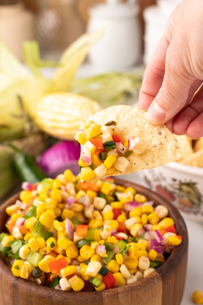 Corn Salsa Recipe in a bowl