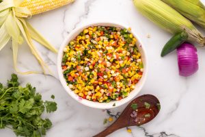 corn salsa in the bowl