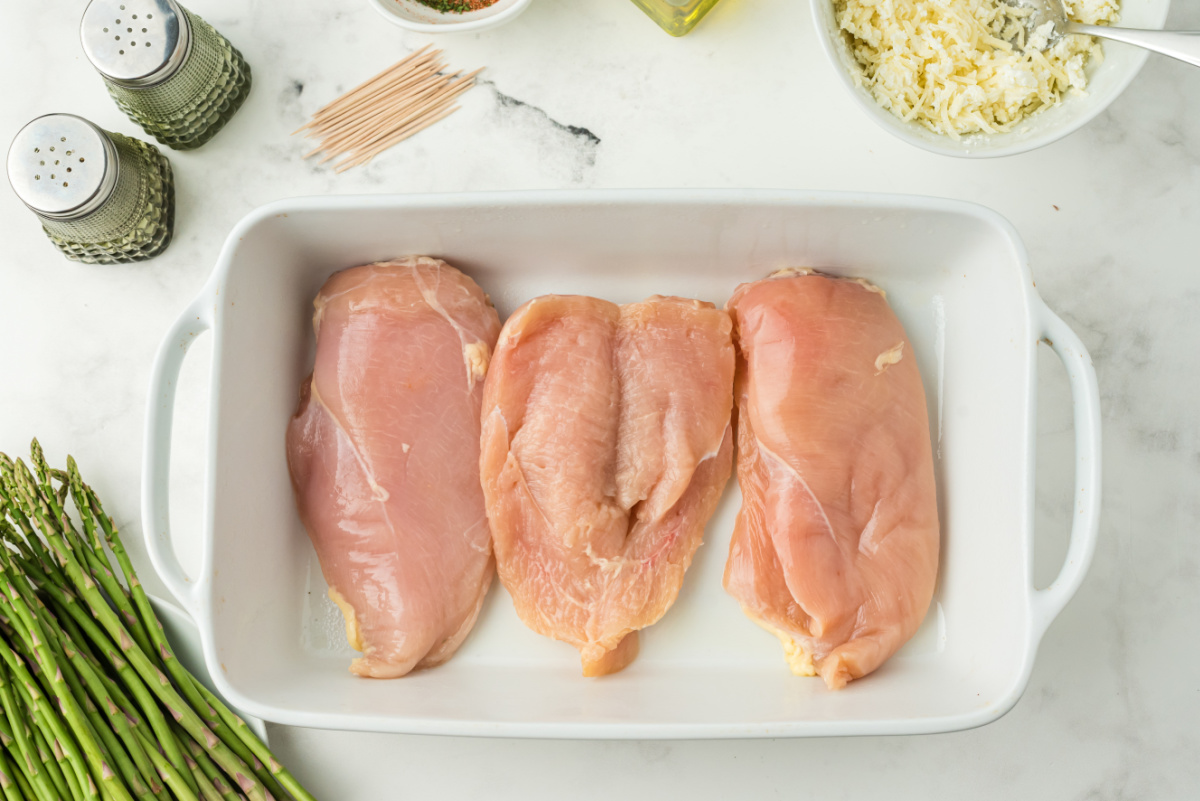 chicken in a baking dish