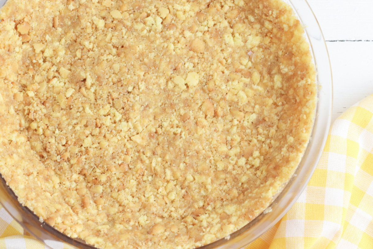 crust placed into pie pan
