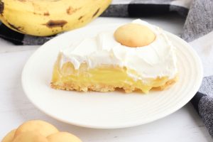 pieces of banana pudding pie on a plate