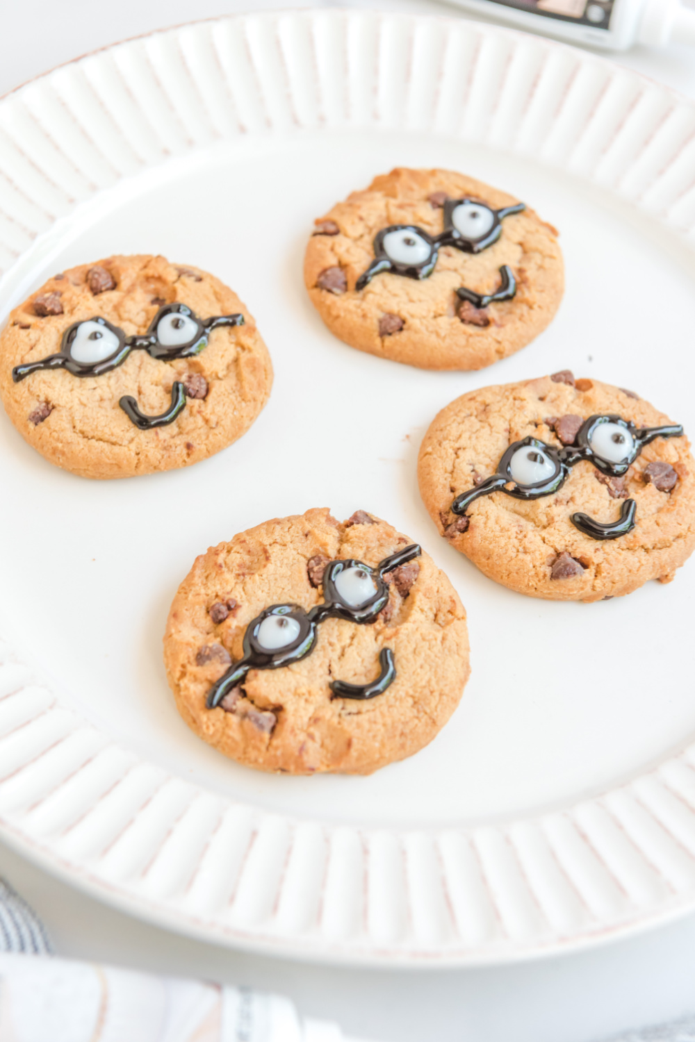 smile and eyes added with black food gel